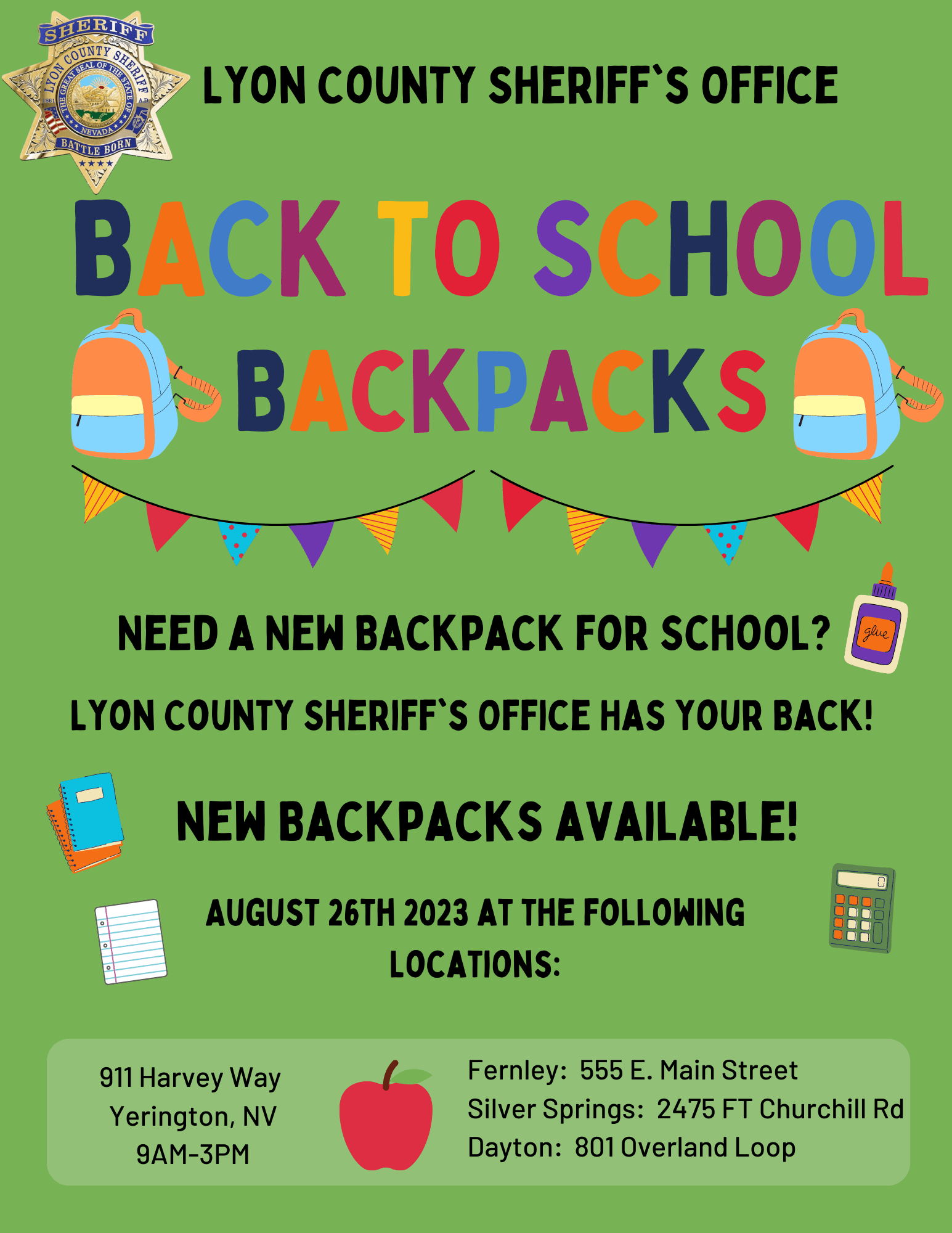 LCSO Backpack flyer