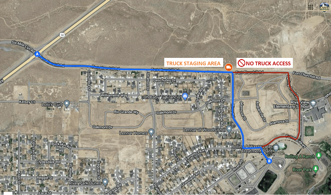 Rolling A Wastewater Treatment Plant Construction Project Map 12.4.23_With Labels